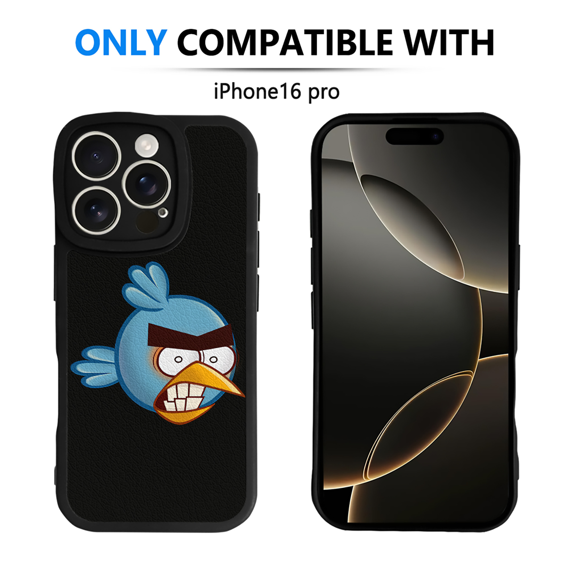 （画像用） Angry Birds アングリーバード 【iPhone 16シリーズ対応】シリコンスマホケース（レザー調） 材質：シリコン